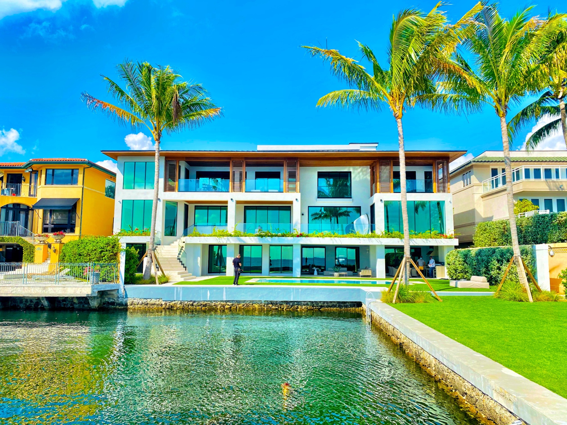 Coconut Grove modern waterfront estate inspected by Home Pro Miami